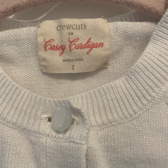 Crewcuts white cardigan with buttons. Size 2. - Picture 3 of 4